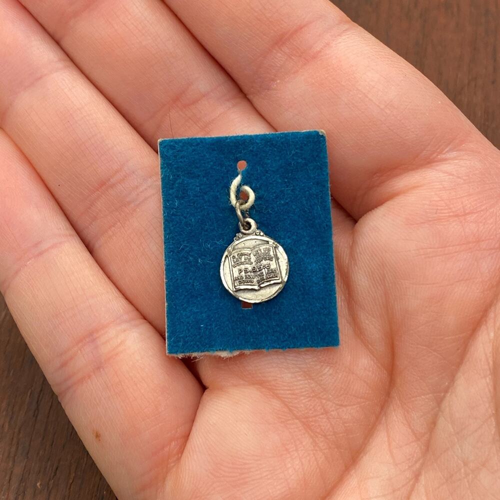 Vintage Hayward 925 Sterling Silver "I Am A Baptist" Tiny Pendant Bracelet Charm